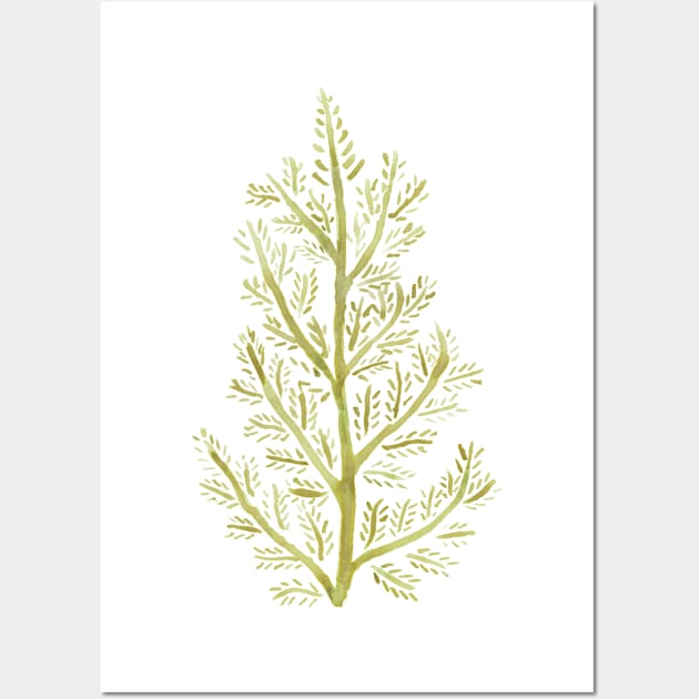 Green Fern Wall Art by crumpetsandcrabsticks